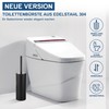 FIISAYL Toilet Brush with Stainless Steel Handle and Base, Black