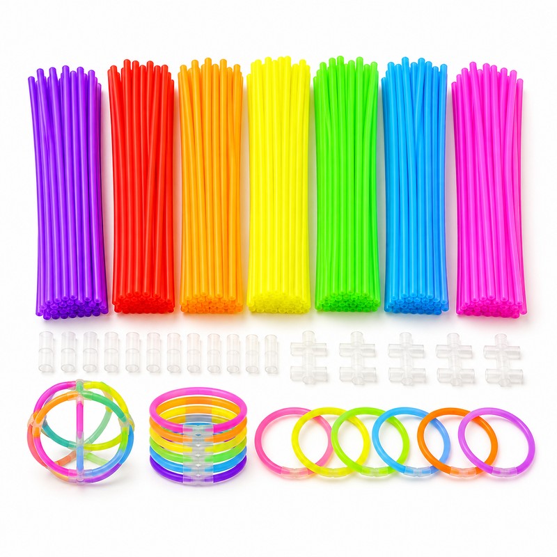 100-Pack Glow Sticks for Party Favors – Connectable Light Up