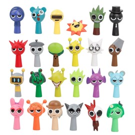 InteDesign 24 PCS Sprunki Action Figures toys Set, Colorful Toy Figures for Kids,Funny Cartoon Anime Games Figurine for Boys and Girls Ages 3+ Safe, Durable, And Fun, The for Any S-Prunki Games Fan