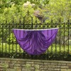 MSFHHA Purple Solid Colour Pleated Fan Flag Bunting, 3 x