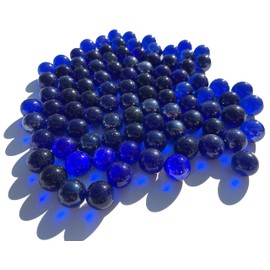 FAIRY TAIL & GLITZER FEE Glass Baubles Transparent Blue 16 mm 500 g Marbles Decorative Baubles Glass Ball