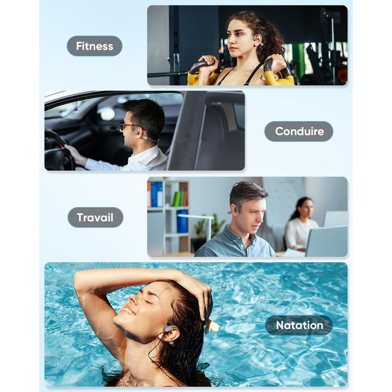 Guudsoud Waterproof Swimming Headphones Bluetooth 5.4 MP3 Player Waterproof IP68