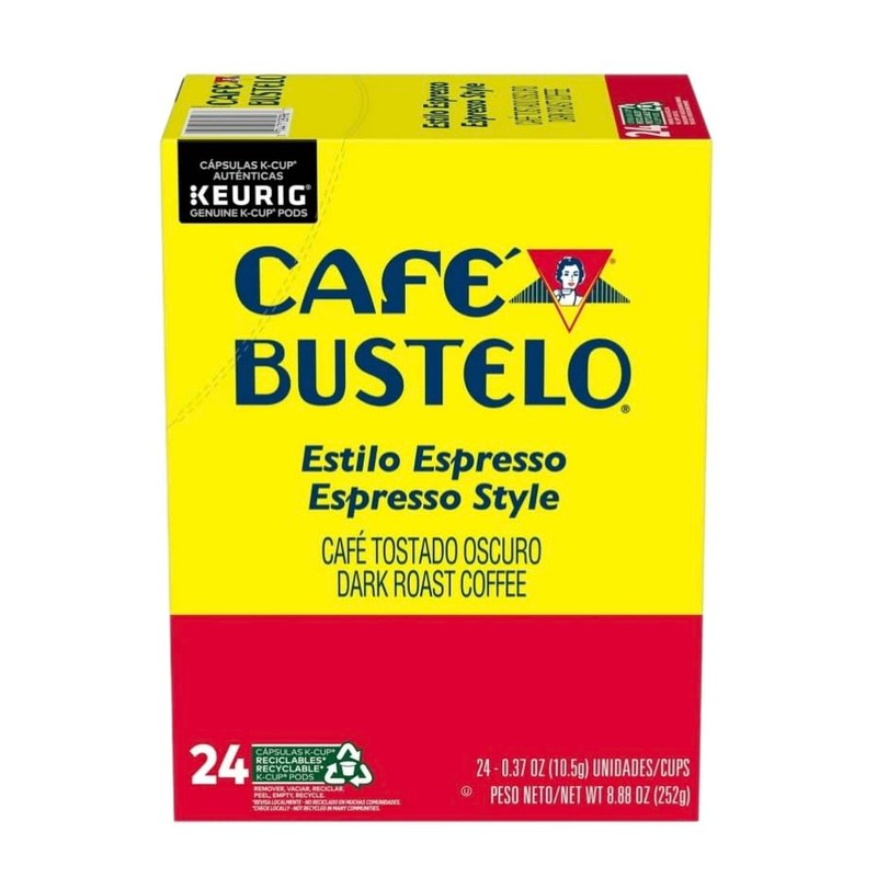 Café Bustelo Espresso Style Dark Roast Coffee, 24 Count (Pack