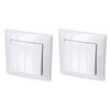 Pack of 2 Flush-Mounted Series Switch, Plug-In Terminal, All-in-One, Series