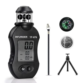INFURIDER YF-876 Handheld Digital Anemometer,Wind Speed Meter Gauge Wind Direction Meter for Wind Velocity Air Volume with Compass,Outdoor Anemometer HVAC Drone Shooting