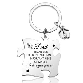 Qiubewi Father Day Gift Ideas Best Dad Ever Gifts Unique Fathers Gift for Dad from Daughter Son Birthday Gift for Dad Fathers Day Gift for Dad Men Car Keychain Accessories Dad Stuff