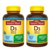 Nature Made (Pack 2) Nature Made D3 1000 IU (25 mcg) Vitamin Supplement 300 Softgels - 05/27