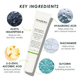 Phoera Revitalizing Eye Cream Brighten Hydrate Reduce The Fine Lines, Dark Circle Wrinkles And Puffiness For Men And Women Skin Loving Ingredients Apply In Morning And At Night Aquapurity