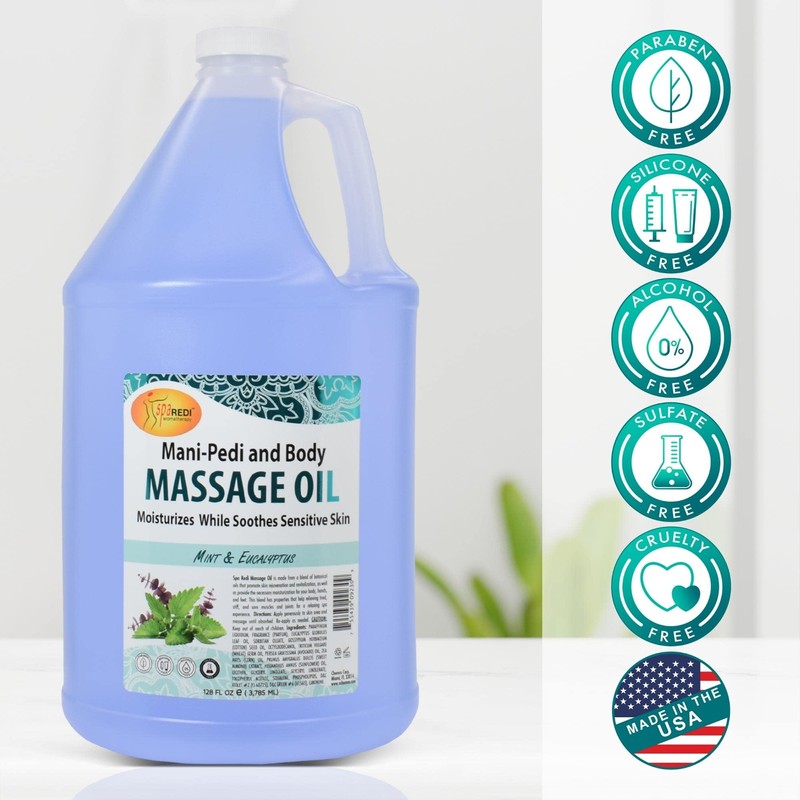 SPA REDI SPA REDI Massage Oil Bundle, Mint Eucalyptus &