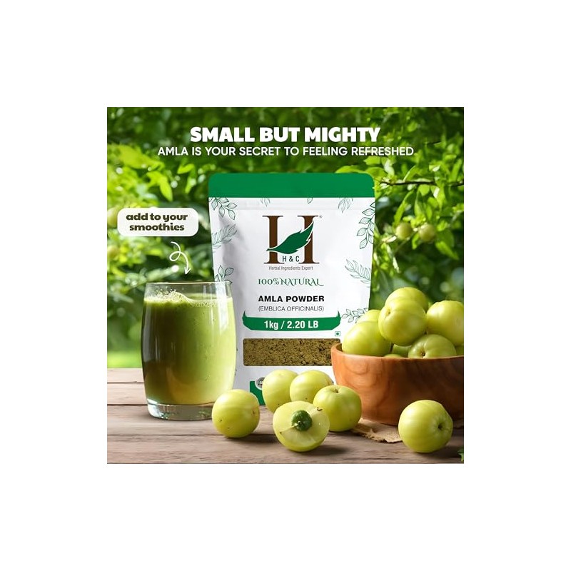 H&C HERBAL INGREDIENTS EXPERT H&C 100% Natural Amla Powder (Emblica