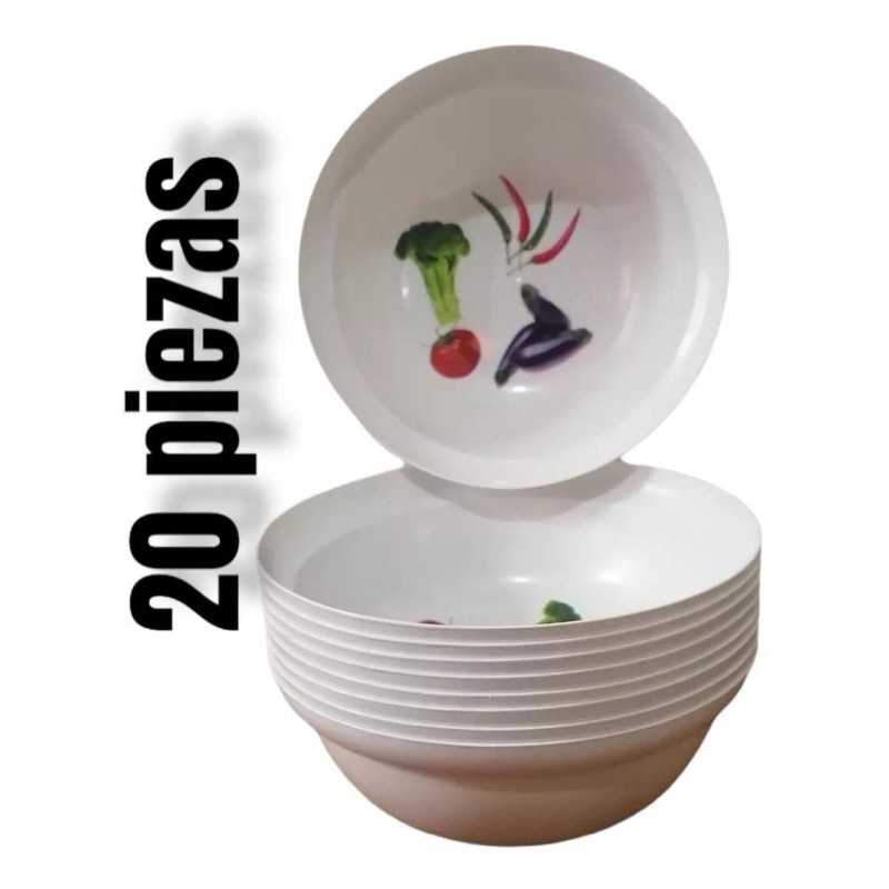 Plásticos genéricos Plato Hondo Para Pozole O Consomé, Plato De