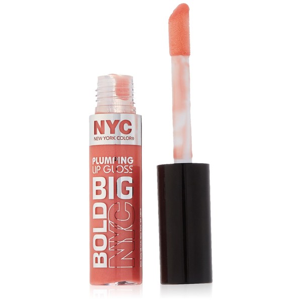 N.Y.C. New York Color Big Bold Plumping and Shine Lip Gloss, Pleasantly Plump Pink, 0.39 Fluid Ounce
