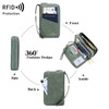 NQQNQQ US-B Passport Wallet, RFID Blocking Passport Holder Large Capacity,