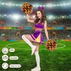Hanaive 3 Pcs Cheerleading Pom Poms and Large Cheerleader Hair