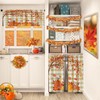Arttown Fall Kitchen Curtains Autumn Pumpkin Window Curtains and Valances