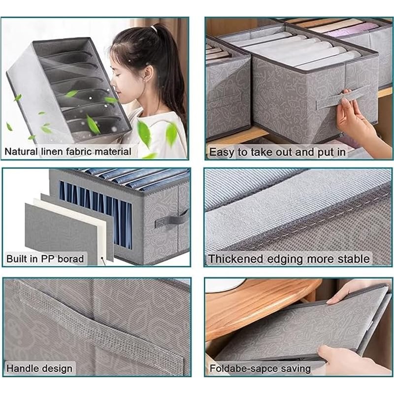 GIB cleaningtool Closet Organizers and Storage,6 Large Grids Closet Storage