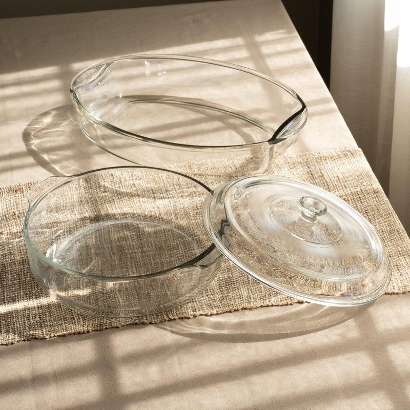Libbey Baker's Basics 2 Piece Glass Casserole Baking Dish Set