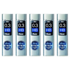 Pentel Stein Refill, 0.3 HB, Set of 5