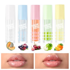 VANERIA Colour-Changing Lip Gloss, Hydrating Moisturiser Lip Gloss Long-Lasting Lip Gloss for Smooth Lips with Intense Shine (3.5 ml/0.11fl.oz) (Hami Melon)