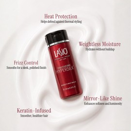 Lasio Bálsamo Capilar Alisador Hyper Silk Con Infusión De Queratina: Protege Del Calor, Elimina El Frizz, Aporta Volumen Y Brillo, Fortalece Y Nutre Todo Tipo De Cabello. 120 Ml(4.23 Oz). Calidad Prof