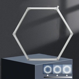 cezelux Hexagon LED Lights: Dimmable 1 Honeycomb Hexagon Garage Lights Super Bright Car Detailing Ceiling LED Shop Light for Warehouse Workshop Gym Basement Car Care Wash Room