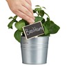 Relaxdays Set of 20 Reusable Blackboard Clips with Chalk Plant