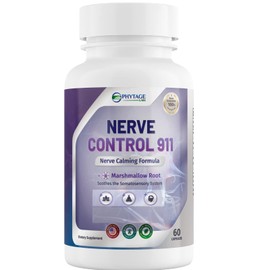 Nerve Control 911 - Natural Plant Based Nerve Health Supplement Capsules- 2 Pack
