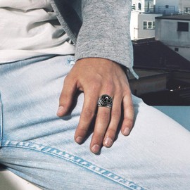 JewelryWe Mens Pack of 10 Silicon Rings Breathable Rubber Wedding Bands Promise Ring Set for Valentine's Day (Size 7-14) for Christmas