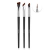 TEOYALL Angled Eyeliner Brushes Set, 3 PCS Ultra Thin Slanted