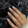 Sxvme 30 Uñas Postizas Cortas Con Punta Francesa Blancas, Uñas