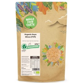 Wholefood Earth Organic Soya Mince (TVP) 500g GMO Free | Vegan | High Fibre | High Protein | Certified Organic