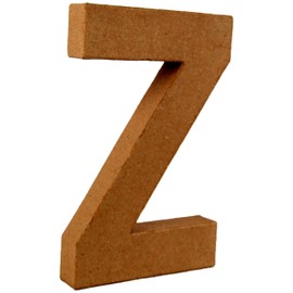 Country Love Crafts 8.25-inch/ 20.5cm 3D Letter Z Papier Mache