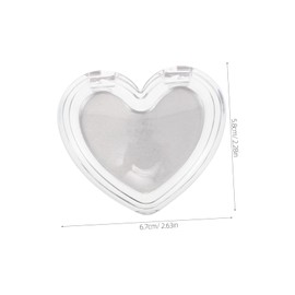 Ipetboom Mini Heart Shaped Makeup Container for Pressed Powder Storage Empty Diy Palette Flip Top Lid for Travel
