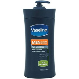 Vaseline Men Healing Moisture Body Lotion, Fast Absorbing, 20.3 oz