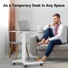 BONTEC Mobile Standing Desk Adjustable Height, Rolling Laptop Cart with