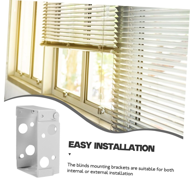 ULTECHNOVO 6Pcs Low Profile Blinds Brackets Window Blinds Headrail Holder
