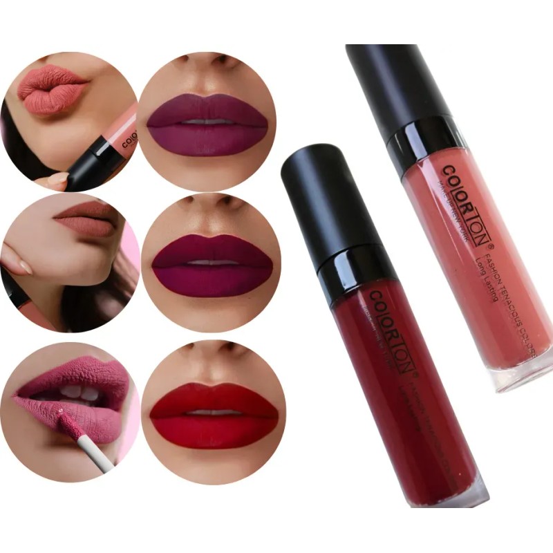 Kit De 10 Labiales Liquidos Colorton Indeleble Gloss Matte