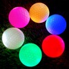 BORDEAG Luminous Golf Balls, Pack of 6 LED Golf Balls,
