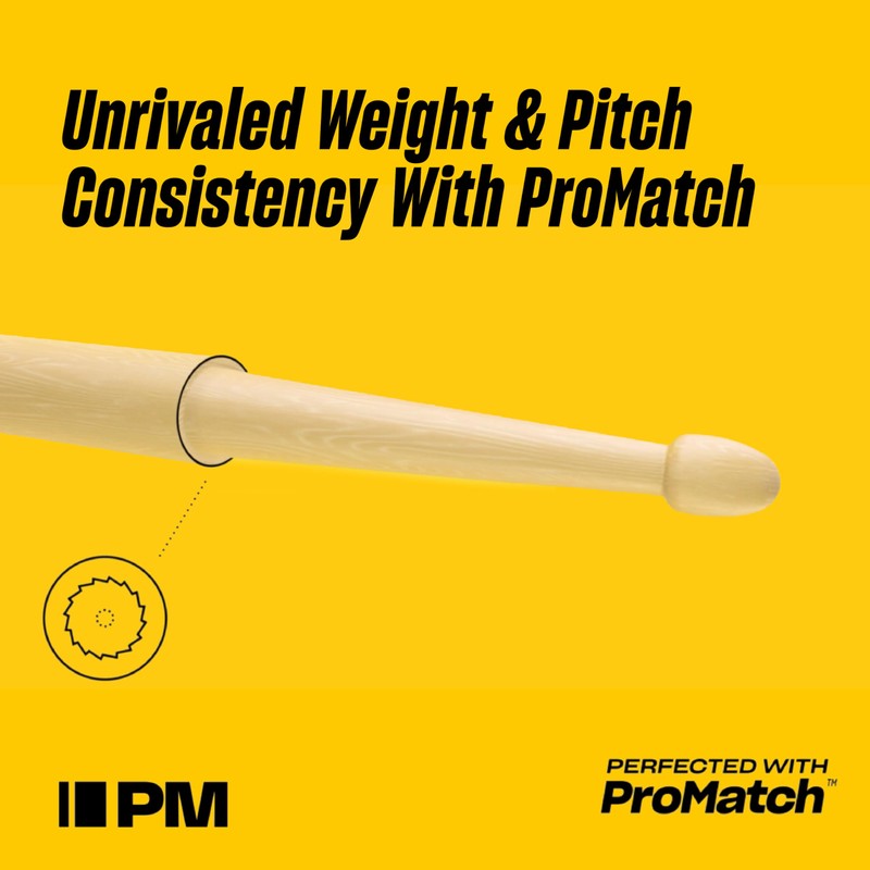 ProMark Rebound 7A FireGrain Drumsticks, Lacquer Finished Drum Sticks, R7AFG,