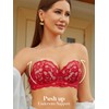 zossav Strapless Bra Push Up Lace Padded Convertible Multiway Underwire