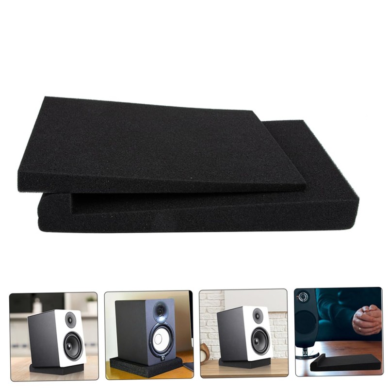 BESPORTBLE 2pcs Soundproofing Mat Acoustic Panel Speaker Isolation Pad for