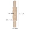 Embossed Rolling Pin with 2 Different Pattern Solid Wood Polished