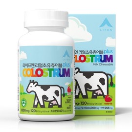 Life N Real Choyu Chewable Plus 120 tablets 1 bottle, 1 piece / 라이프엔 리얼초유츄어블 플러스 120정 1병, 1개