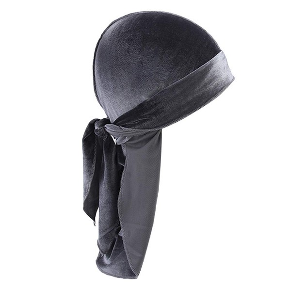 zalati Durag Cap Headwear, gray