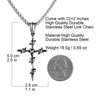 HZMAN Stainless Steel Nail Cross Necklace for Men Gothic Pendant