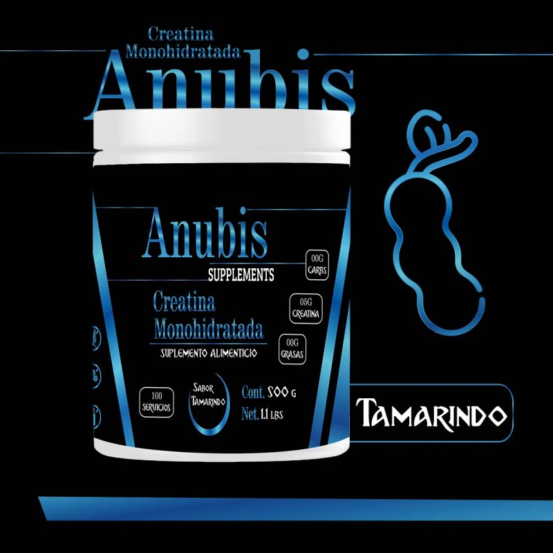 Creatina Monohidratada 500gm Anubis En Polvo Varios Sabores Tamarindo