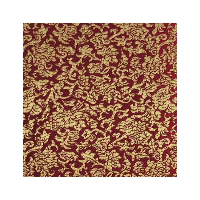 Wild Flower Satin Brocade Decorative Paper (Set of 3) - Gold/Burgundy