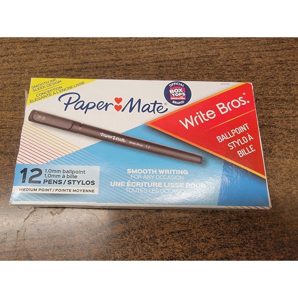 Ballpoint Stick Pen, Black Ink, Medium, Dozen