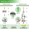 Skymoatled 4Pack 8FT LED Shop Light Garage Lights,100W 6000K 15000LM