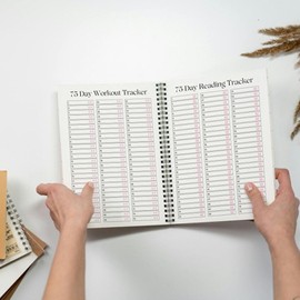 Daily Planner - 75-Day Habit Tracker | Portable Motivational Goals Tracker for Habit Tracker Time Tracking Task Project Meal Diet Fitness Workout Student Teacher